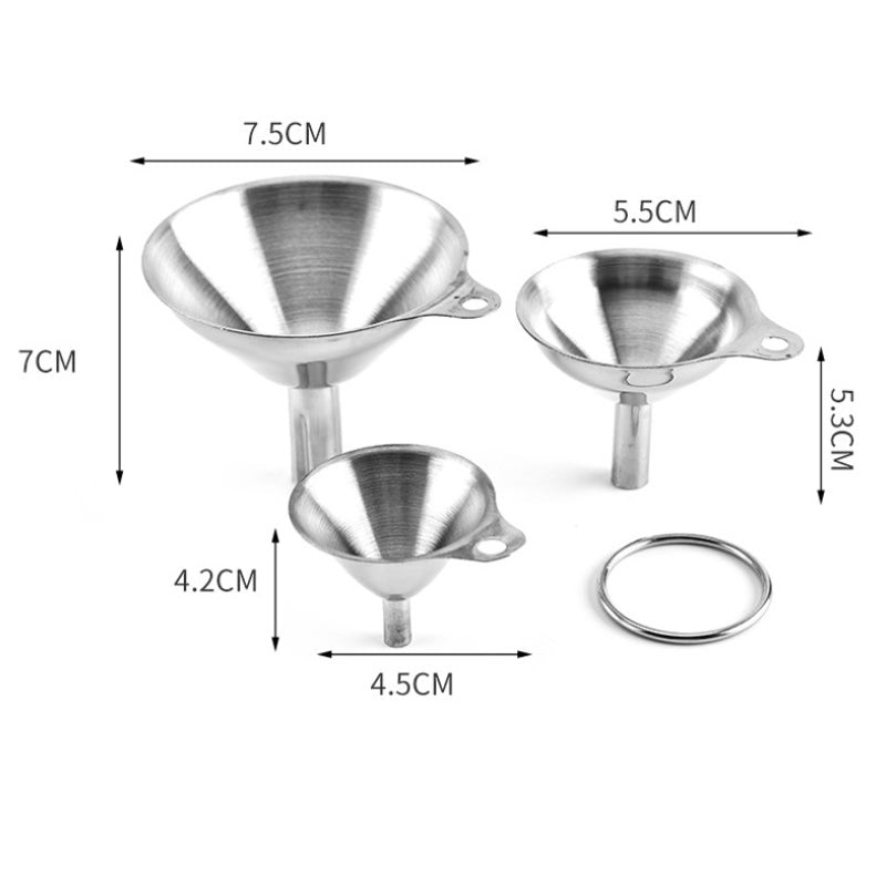 Stainless Steel All Purpose Mini Oil Wine Integrated Funnel Liquid