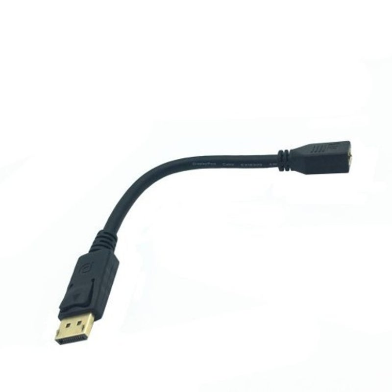 Displayport Extension Cable For Pc Projectors Hd Tv Laptops Port Male To Female 30Cm Black