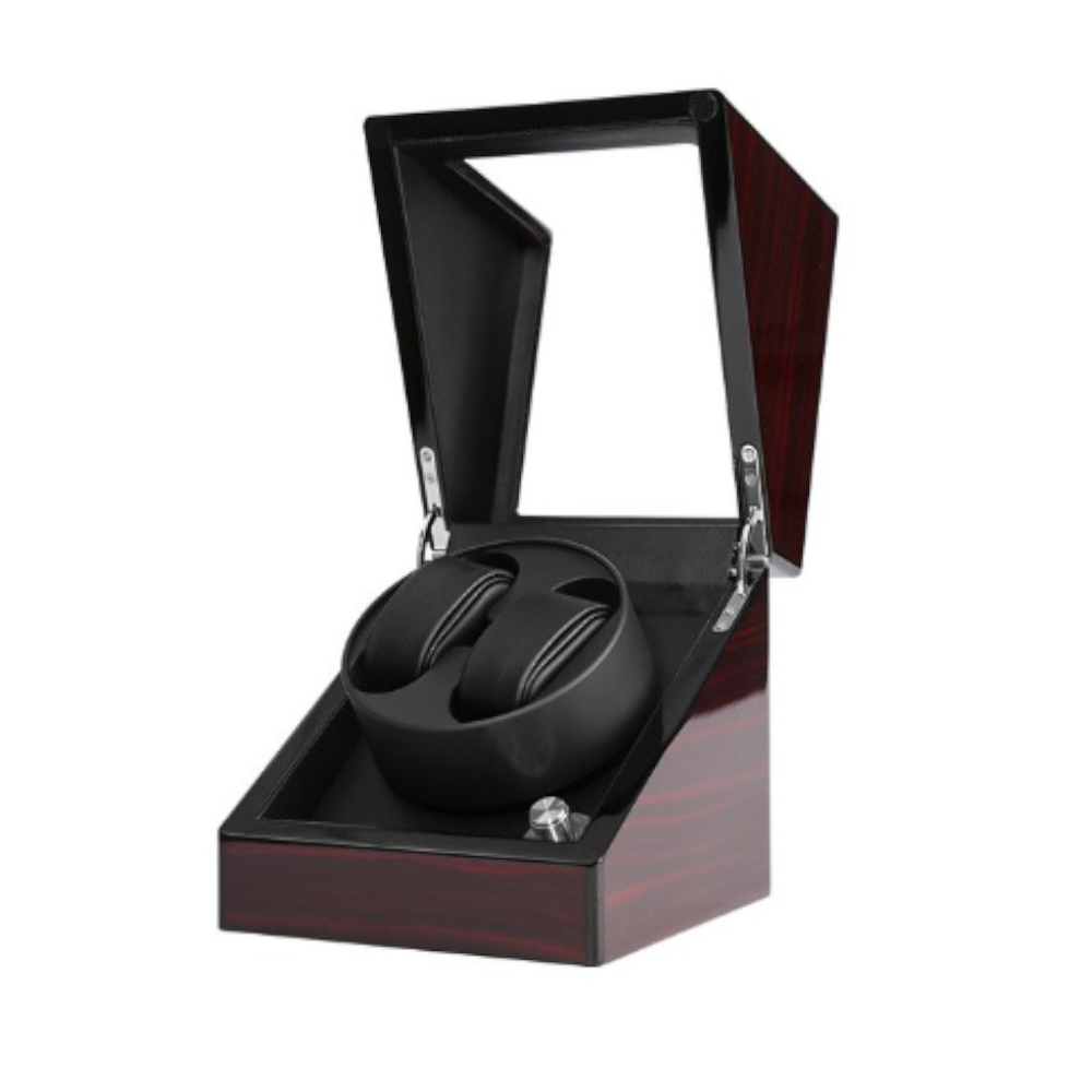 Double Watch Automatic Winding Box Mechanical Device With Led