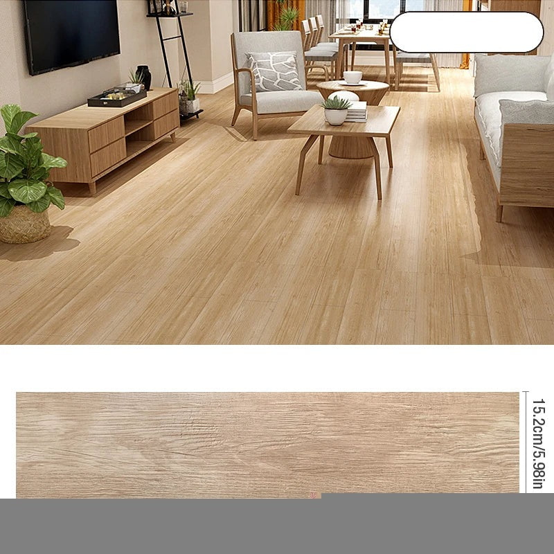 5Pcs Vinyl Tile Light Walnut Stain Self Adhesive Waterproof Floor Stickers