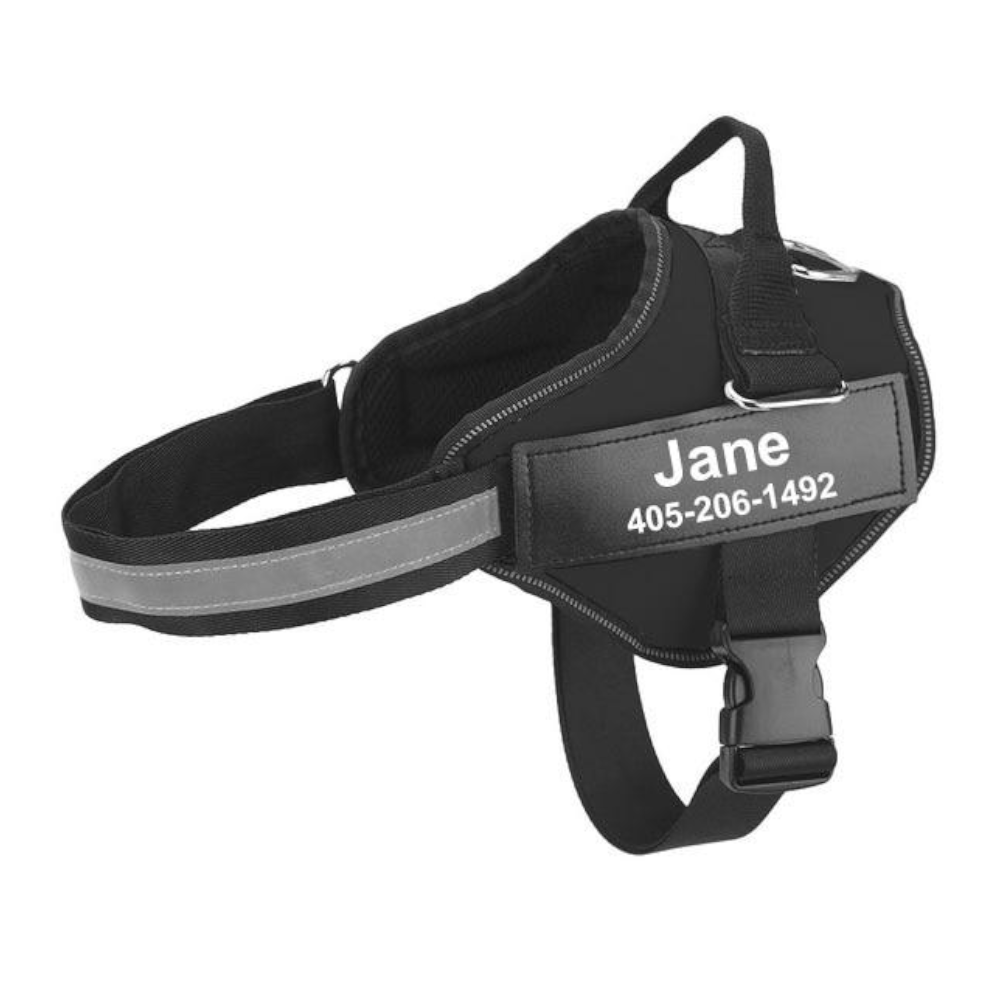 Easy Snap Reflective Dog Harness With Custom Id Patch