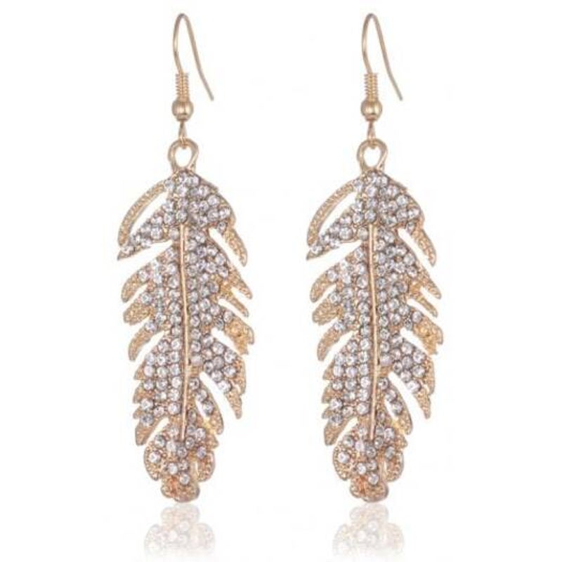 Veile Studios Female Fashion Elegance Wing Earrings Gold