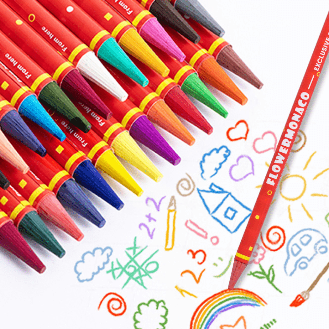 Flower Monaco Fancy Colour Pencils Wood Free)