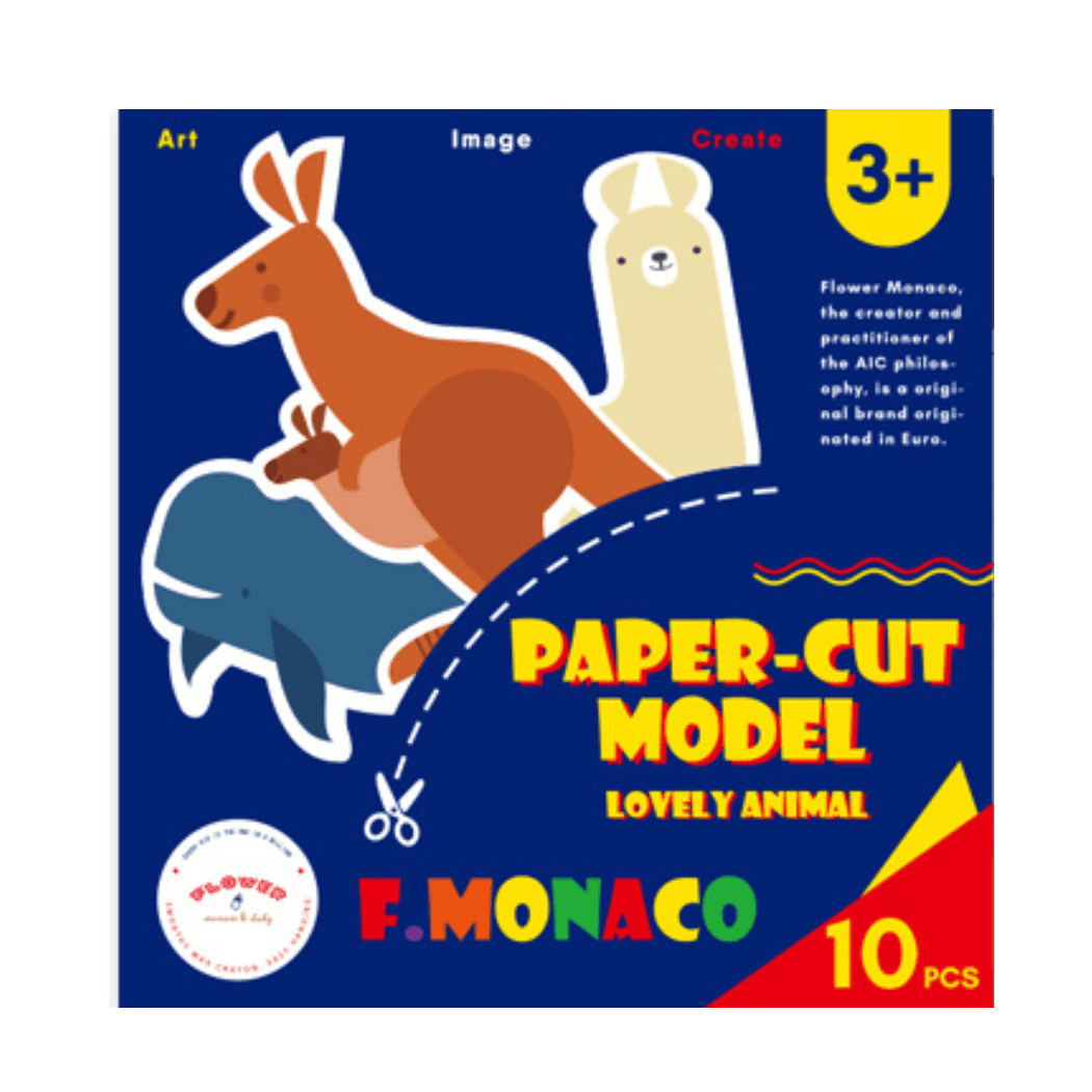 1 Sets of Flower Monaco 1 Sets Of Paper Cut Model Lovely Animal