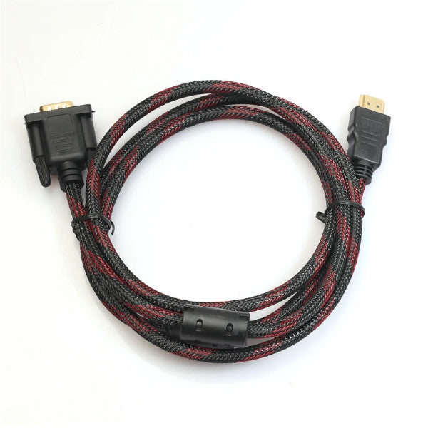 Full Hd 1080P Hdmi Male To 15 Pin Vga Connector Adapter Converter Cable For Hdtv Hddb15 1.5M