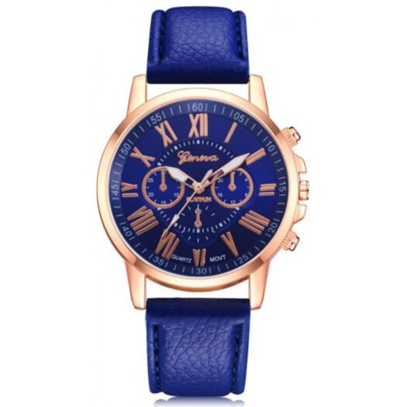 Fashion Lady Casual Candy Business Quartz Wrist Watch Blue