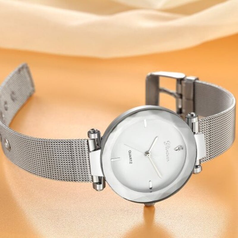 Veile Studios Women Simple And Fashionable Stainless Steel Quartz Watch Multi