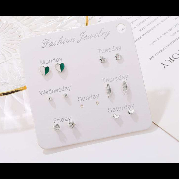 Veile Studios Girls'earrings Simple And Lovely Earrings Suit Personality Student 5
