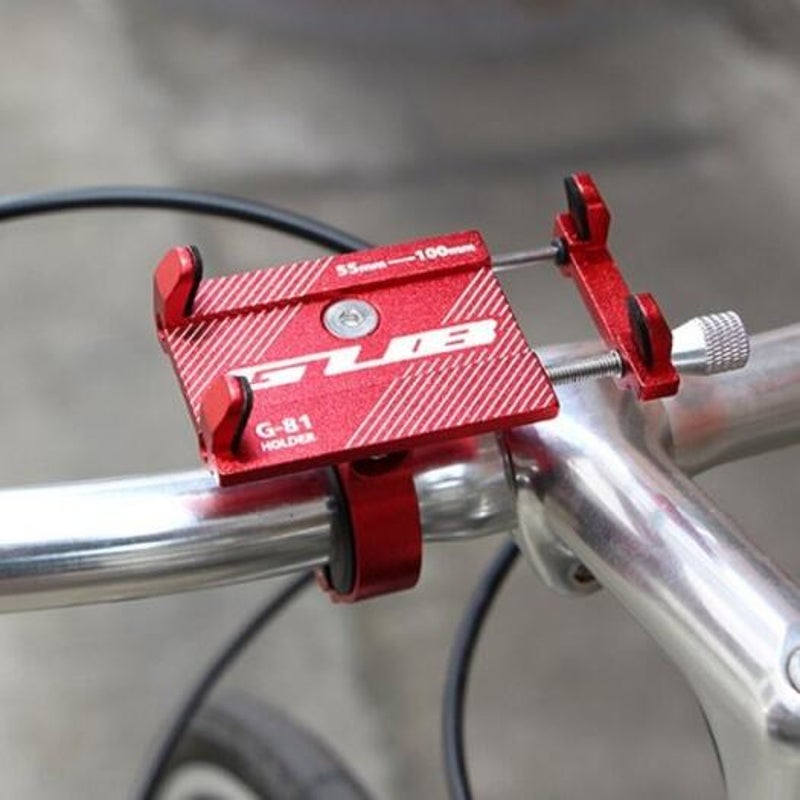 81 Aluminium Alloy Phone Bracket Bicycle Motorcycle Smartphone Holder For Delivery Man Black