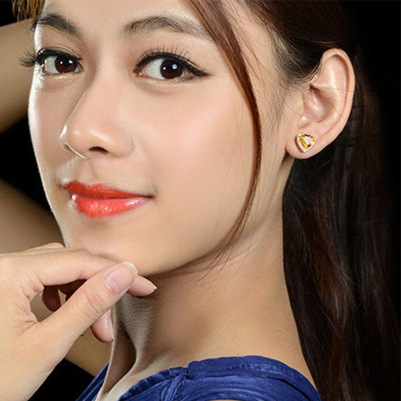 Veile Studios Heart Earrings In Cubic Zirconia