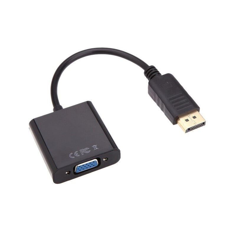 1080P Dp Displayport Male To Vga Female Converter Adapter Cable Black