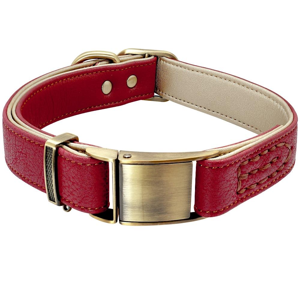 Padded Genuine Leather Dog Collars