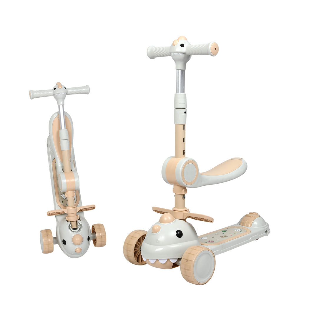 Bopeep Foldable Kids Scooter Flip-Able Seat Green