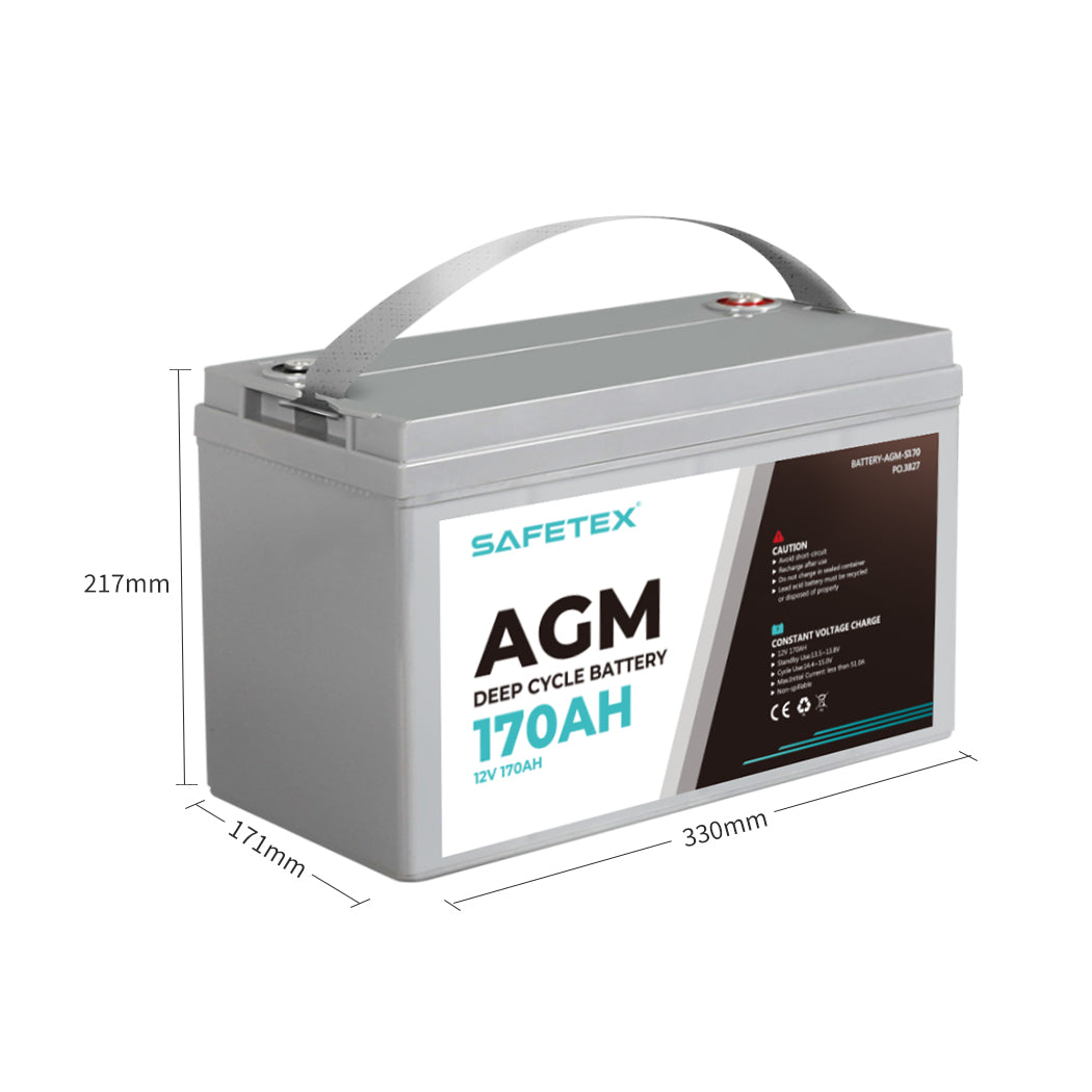 Safetex 12V 170Ah Agm Deep Cycle Lead