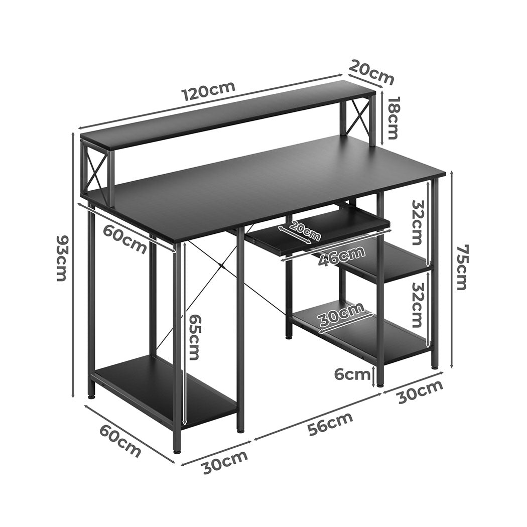 Office Gaming Computer Desk Black