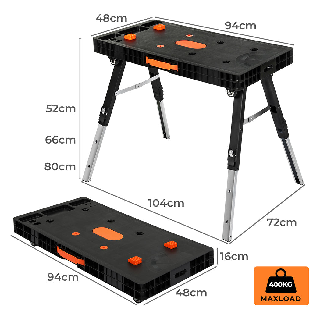 Traderight 5 In 1 Work Table Foldable Workbench 400Kg