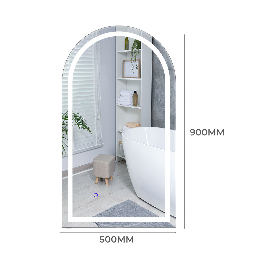 Emitto Led Wall Mirror Arch Anti Fog 50*90Cm 50X90