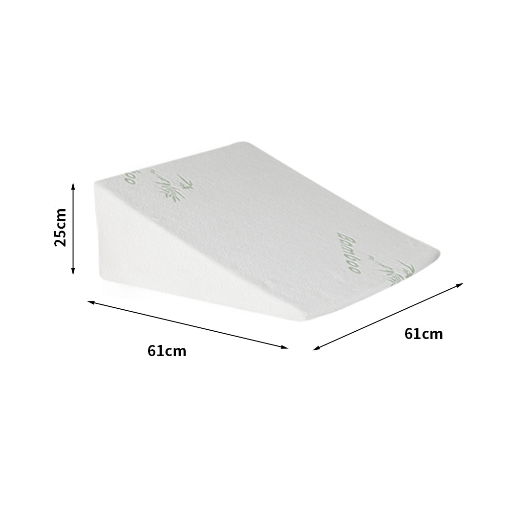 Dreamz Wedge Pillow Memory Foam White 25