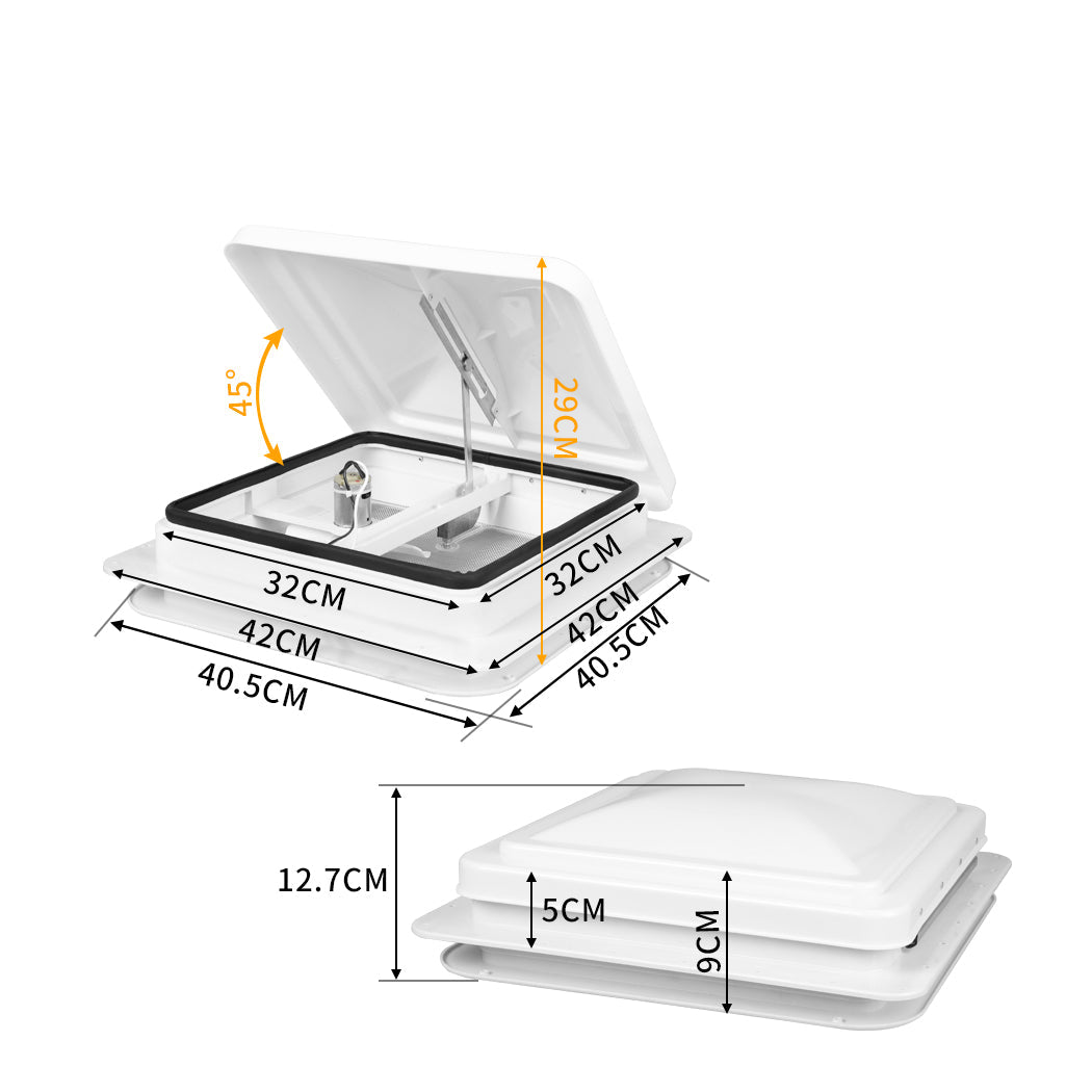 12V Roof Vent Fan Air Efficient Ventilation For Rvs And Campers