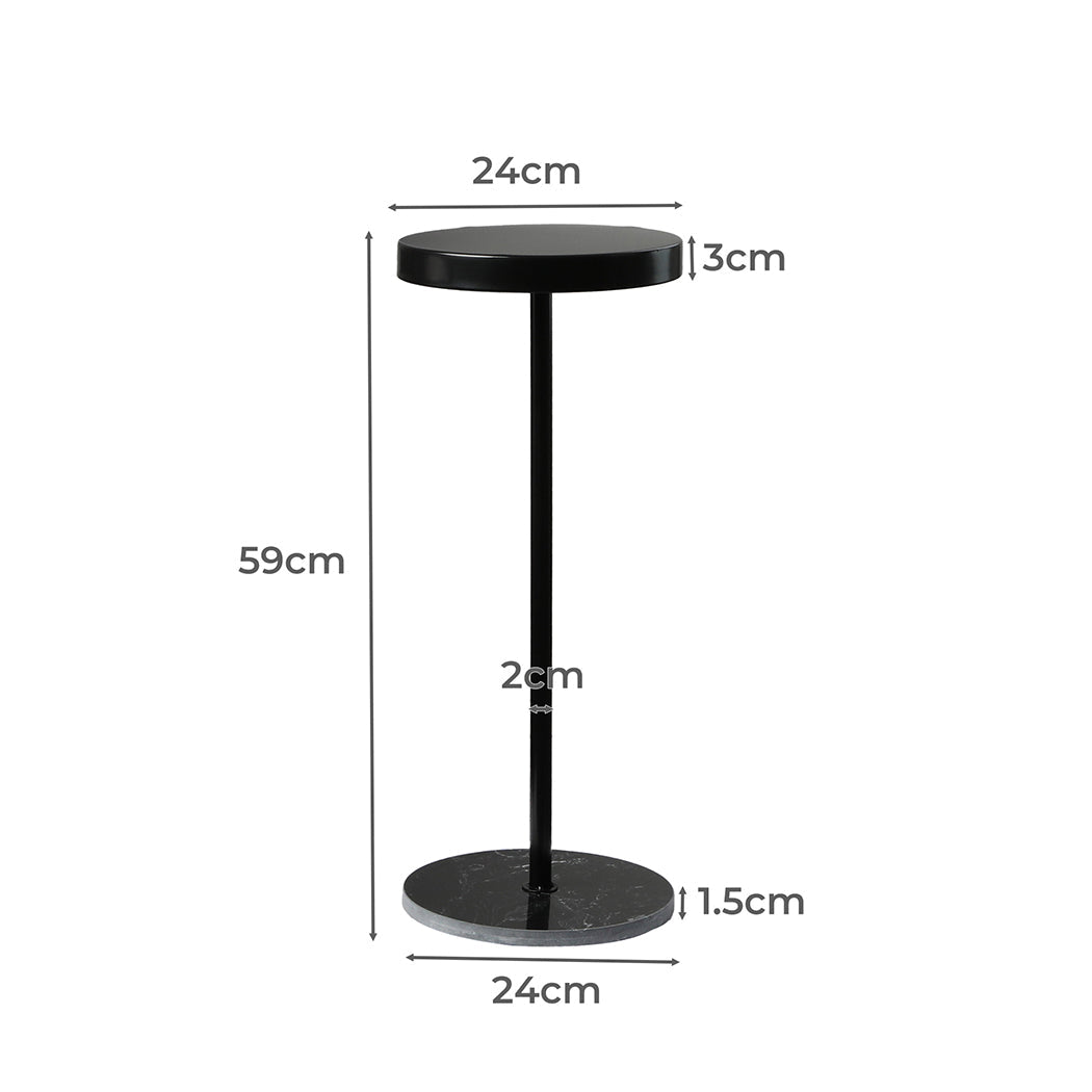 Side Table Round Tabletop Small Lightweight
