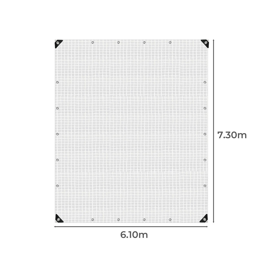 Tarp Tarpaulin 200Gsm Camping 6.1M X 7.3M Clear