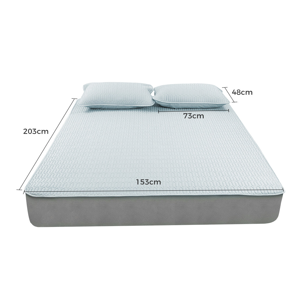 Dreamz Latex Cooling Bed Sheet Set Fitted 3Pcs Queen
