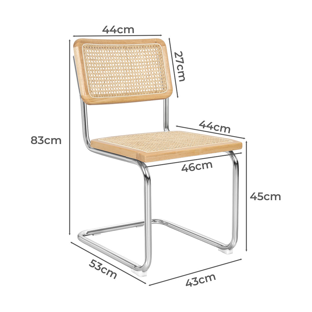 Stylish Rattan Dining Chairs Set Of 2 Comfortable Seating For Home Or Patio