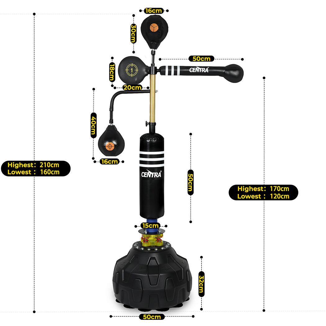 Boxing Speed Ball Free Standing Punching Bag Reflect Reaction Training