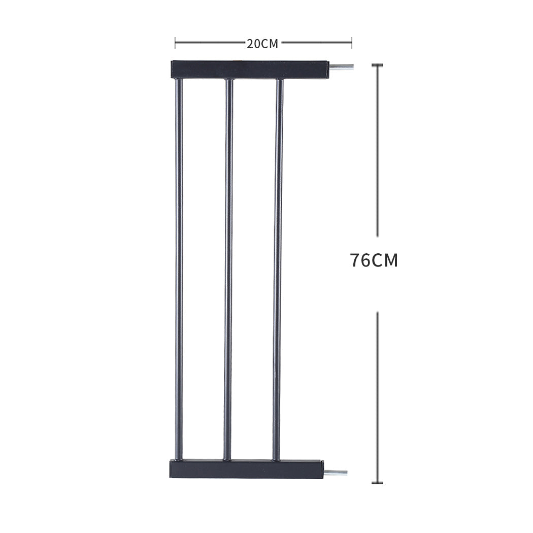 Baby Safety Gate Pet Barrier Black 20Cm Extension For Home Protection
