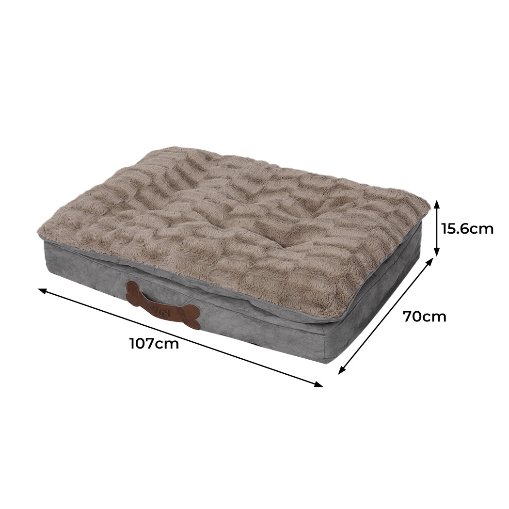 Pawz Dog Calming Bed Pet Cat Removable Khaki Large