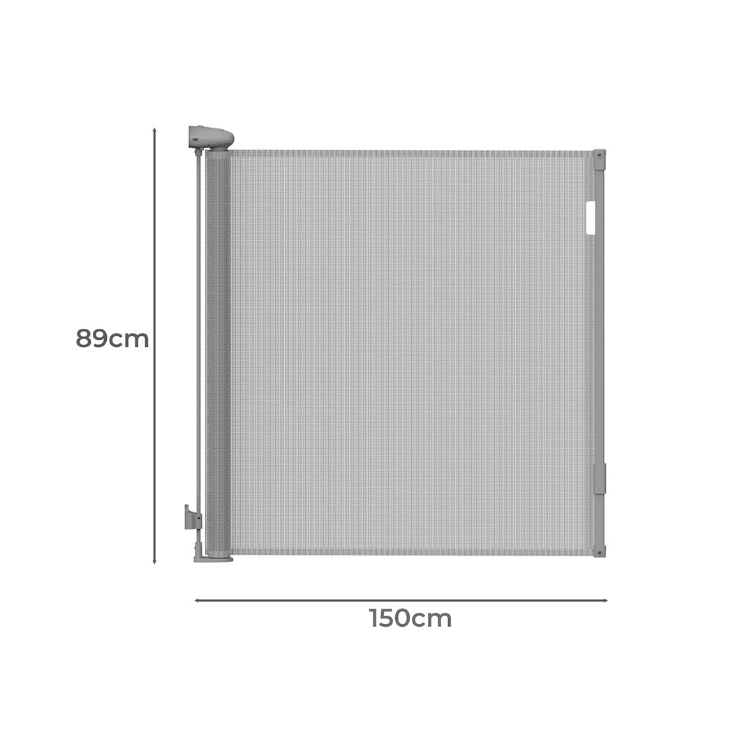 Bopeep Retractable Little One Safety Gates 150Cm Grey