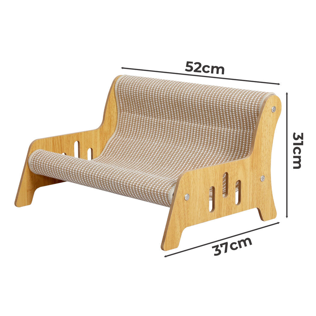 Pawz 2 In 1 Cat Scratcher Bed Lounge Chair 52Cm Wide Supports 10Kg