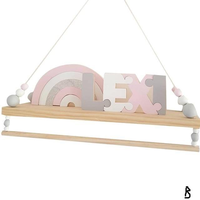 Nordic Style Beads Hanging Display Rack Wall Shelf