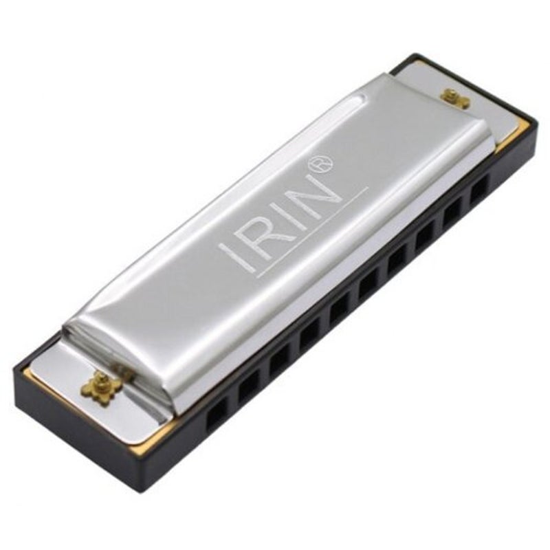 10 Hole 20 Tone C Key Blues Harmonica Silver