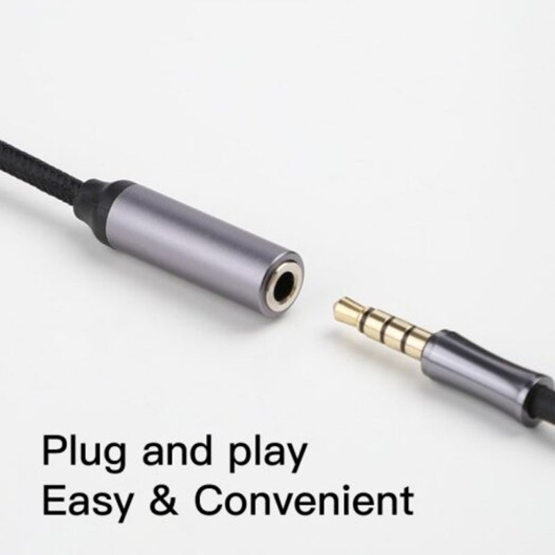 Type C To 3.5Mm Jack Earphone Cable Headphone Audio Adapter For Huawei Xiaomi Dark Gray