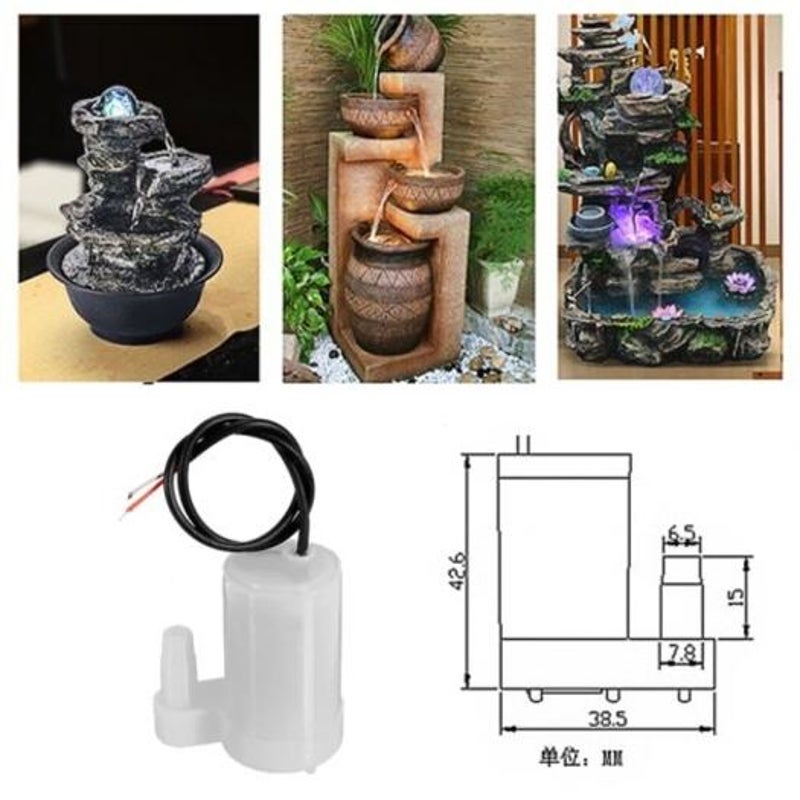 Wg0243 Mini Submersible Water Pump Dc 6V 100L / H Warm White