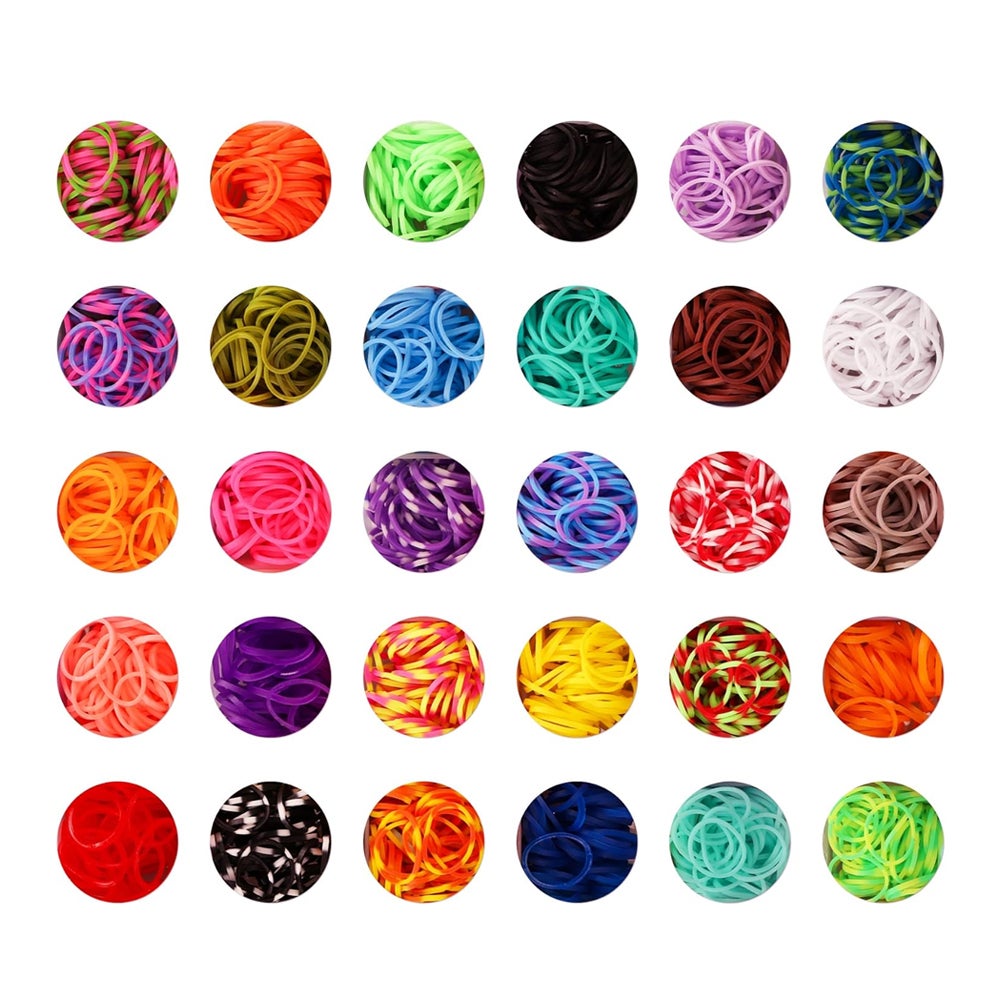 Veile Studios Loom Bands Kit Colorful Bracelet Diy Rubber Making With