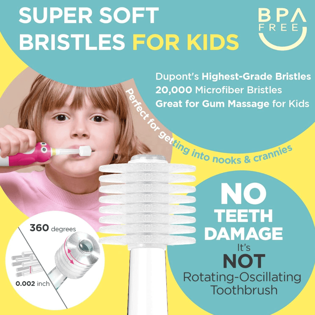1 Sets of Sunday Afternoons 1 Sets Of Mega Ten 360 Degree Kids Electric Toothbrush With Led Light 4 Yrs Monkey