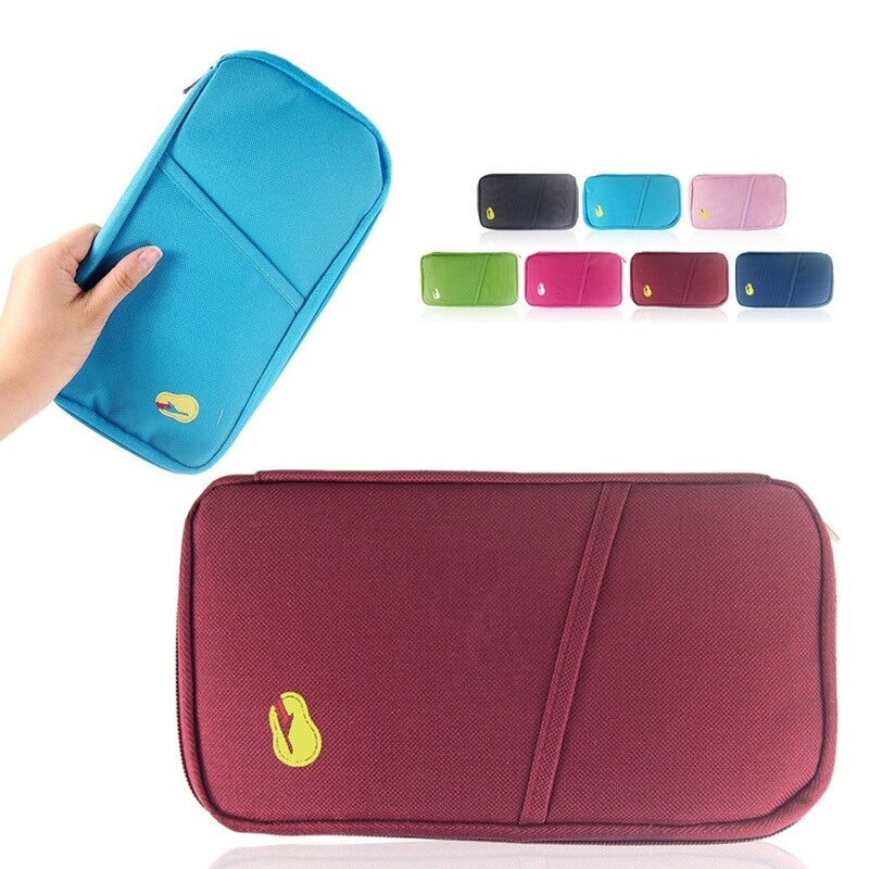Multi Functional Travel Passport Package Holder Case Pink