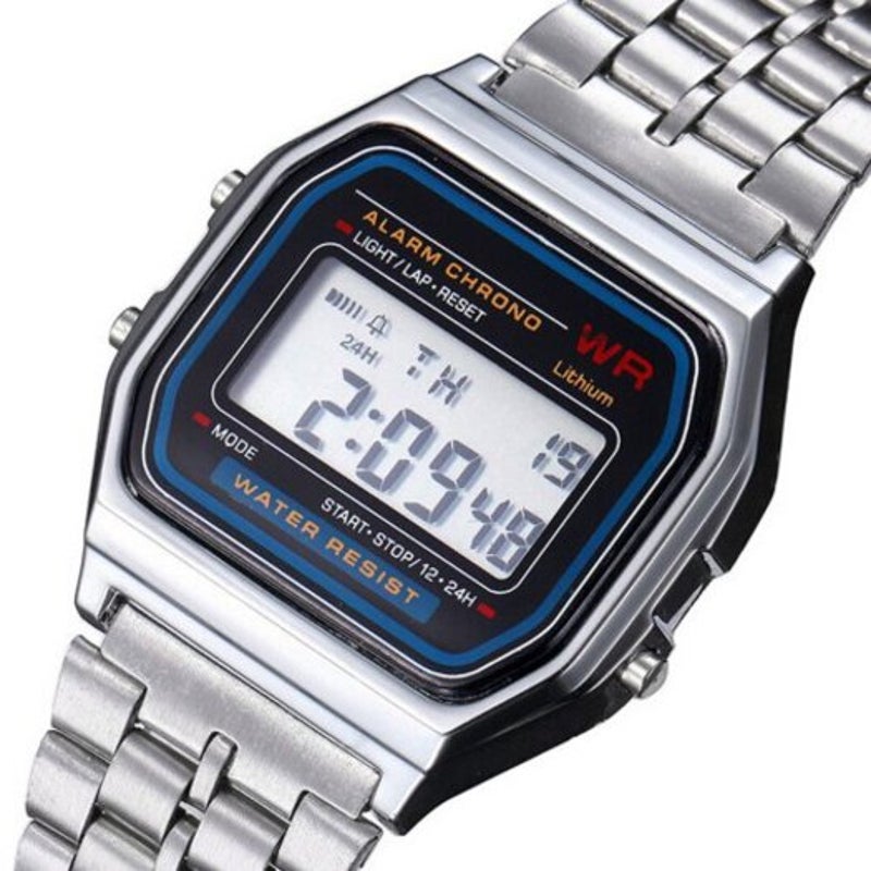 Veile Studios Design Fashion Casual Simple Stainless Steel Digital Sport Watch Warm White