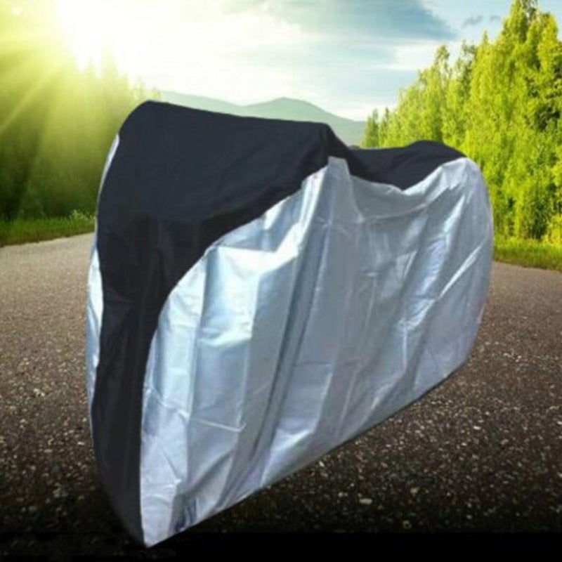Nylon Waterproof Dustproof Uv Protective Bicycle Cover Silver Black M