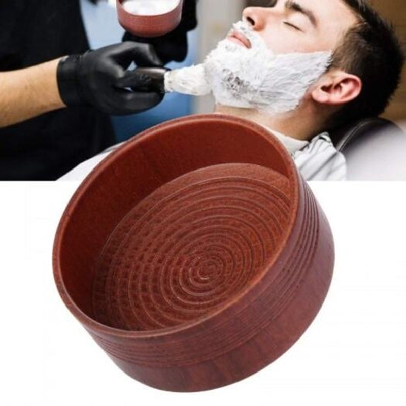 Oak Shaving Soap Bowlwooden Cup Mug Tool Natural Brown