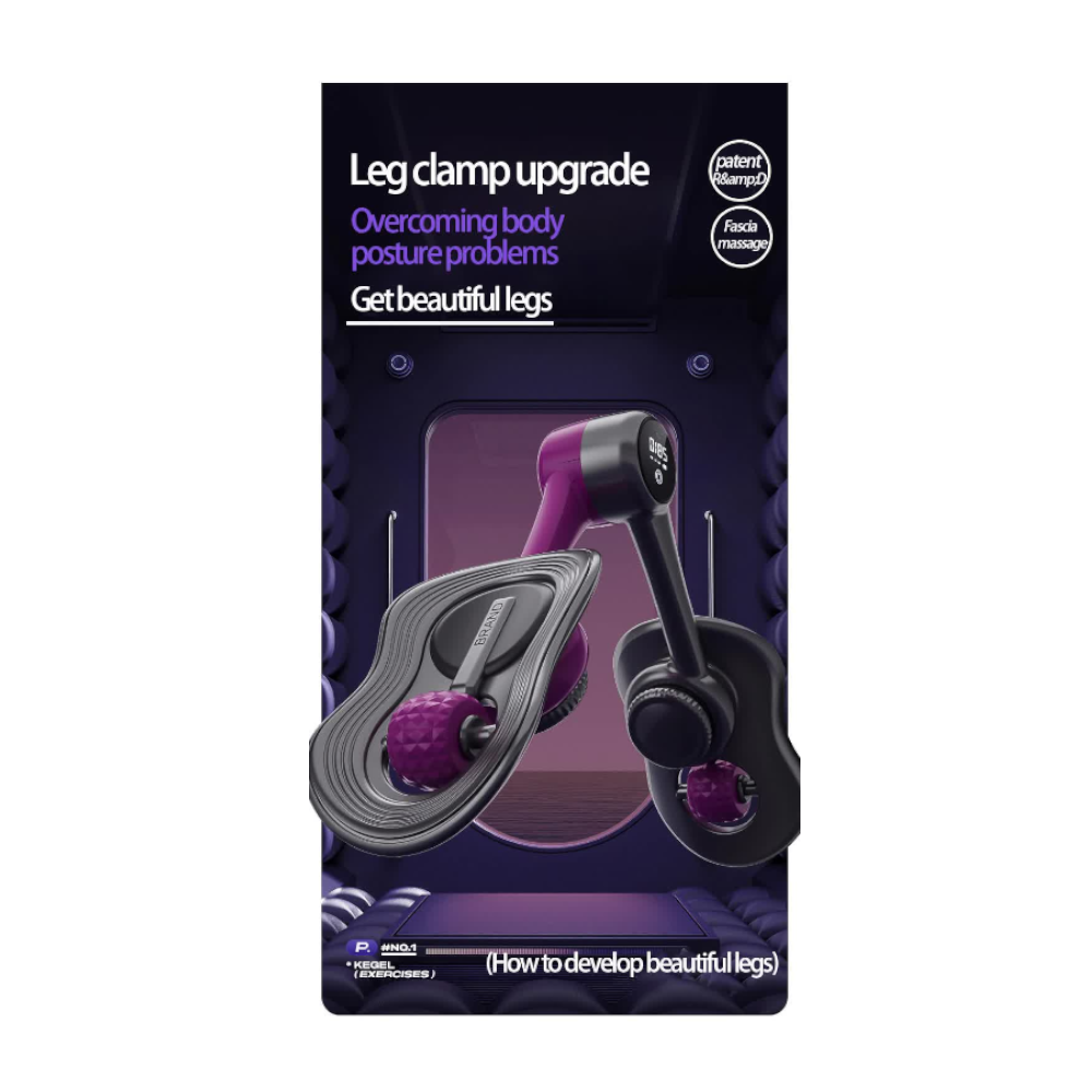 Dark Purple Multi Function Pelvic Floor Muscle Trainer Thigh Trimmer 360 Rotatable Leg Fitness Tool