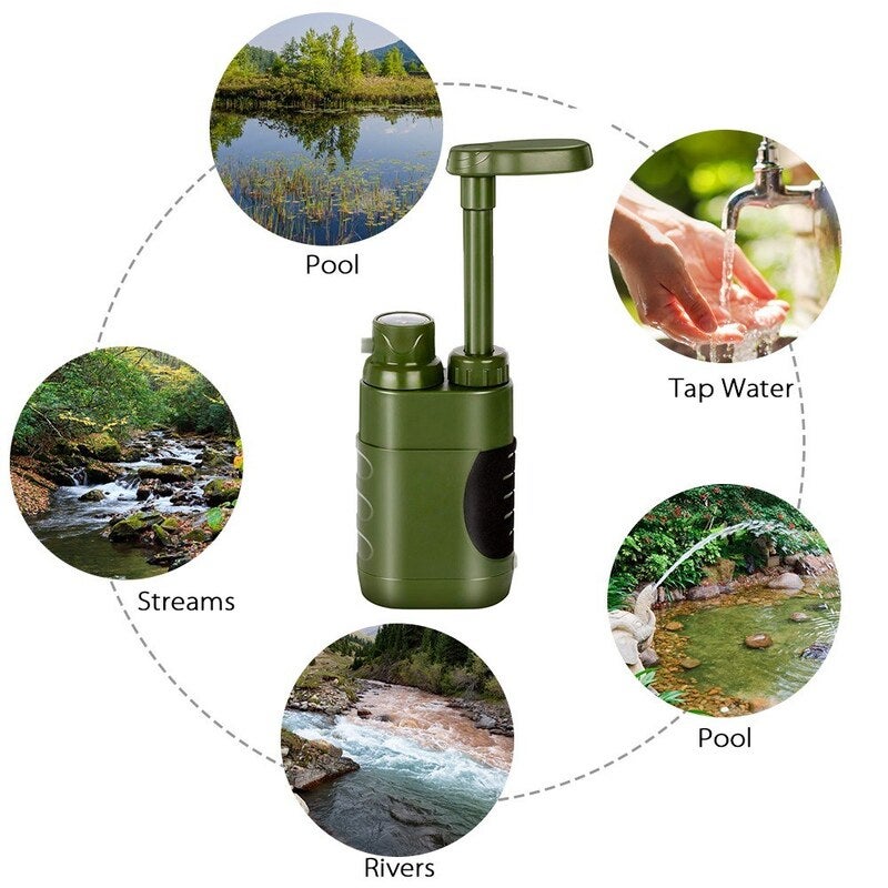 Outdoor Water Filter Straw Filtration System Purifier For Family Preparedness Camping Hiking Emergency