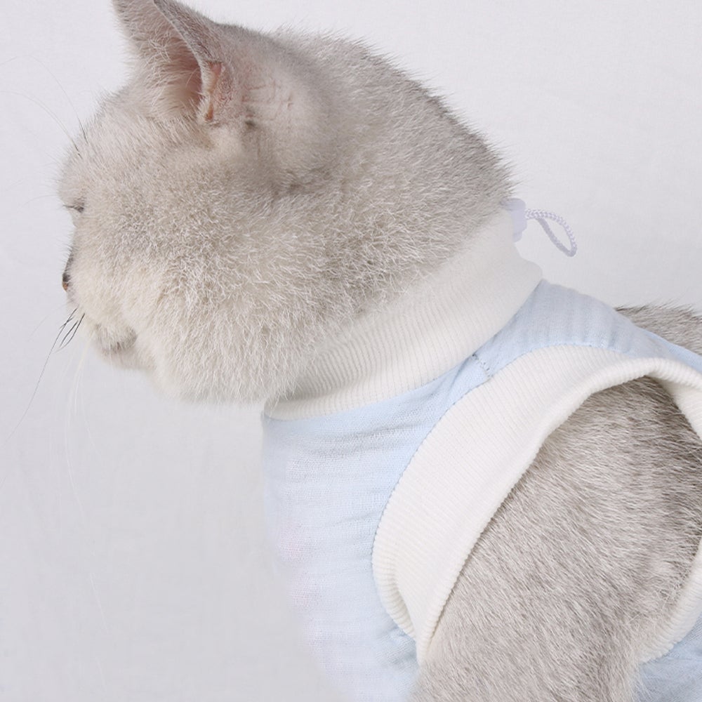 Pet Cat Surgery Recovery Suit E-Collar Alternative For Abdominal Wounds Or Skin Disorders