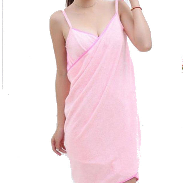 Pink Or Puple Bath Towel Dress Luxury Self Care Relaxation
