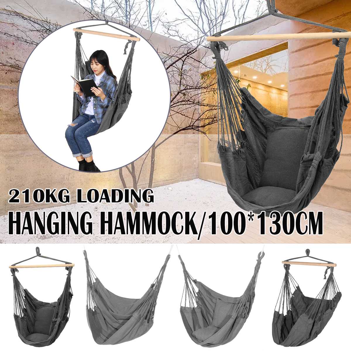 Swinging Hammock Chair Outdoor Indoor Hanging Seat Furniture