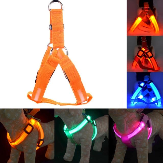 1 Sets of Hod Health & Home 1 Sets Of Usb Rechargeable Led Nylon Dog Collar Harness Flashing Light Up Safety Pet Collars