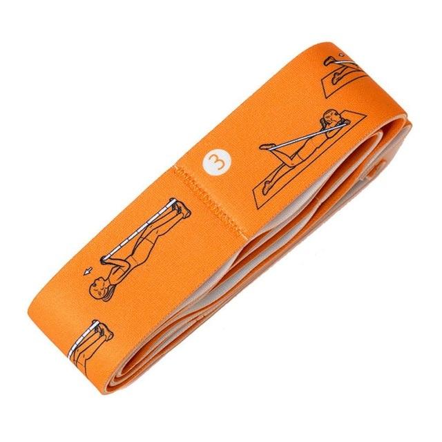 Yoga Stretch Resistance Bands Pink / Orange Blue Gym Fitness Pilates Workout