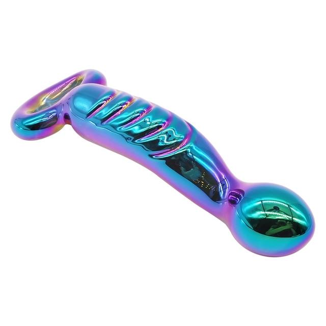 17.5Cm Waterproof Mermaid Glass Butt Plug Anal Dildo Sex Toy